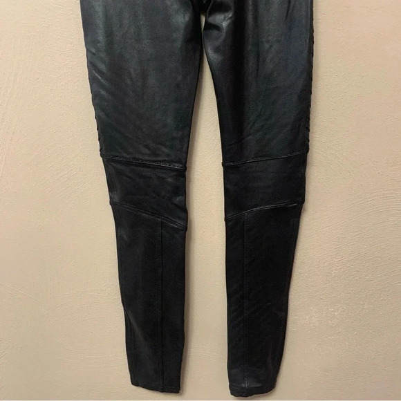 Spanx Faux Leather Moto Leggings Black Size XS Petite NWT New - Picture 10 of 16